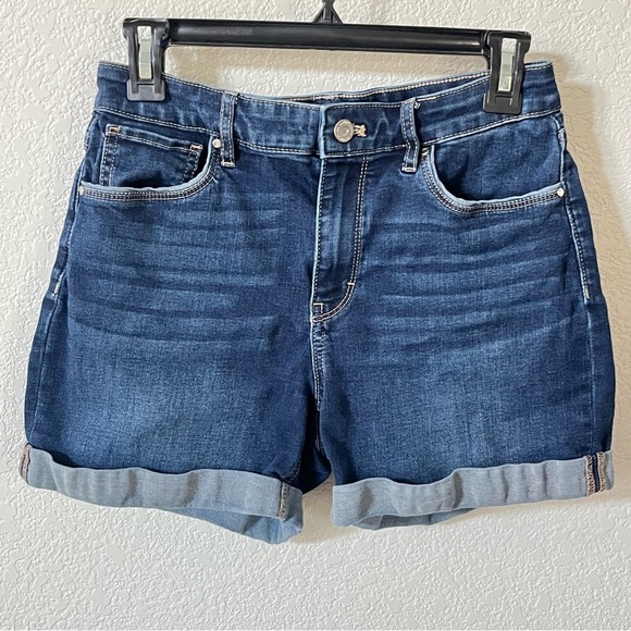 White House Black Market Pants - White House Black Market Short Dark Blue Jean Stretch Denim Shorts Size 4
